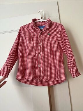 J. Bailey Red Gingham Button-Down Shirt for Kids